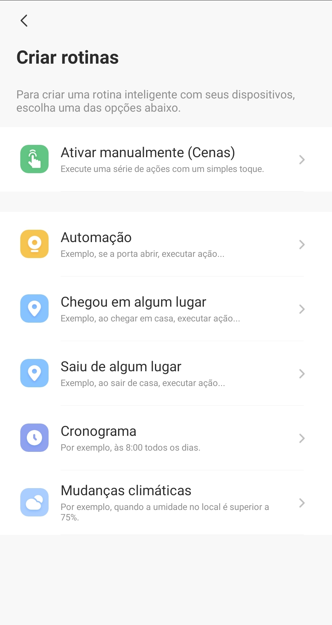 Criar Rotinas